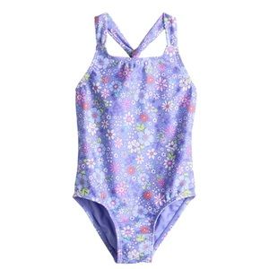 Toddler Girl Jumping Beans Cross-Strap 1-Piece Swimsuit